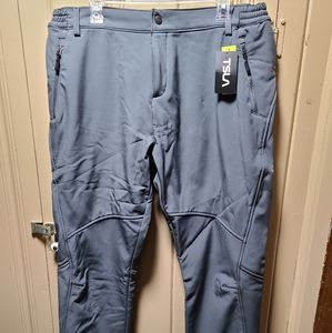 TSLA softshell winter fleeced line pant for snow or hiking zipper pockets